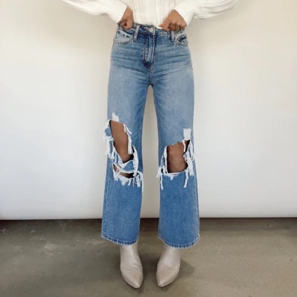 Lane 201 Distressed Dad Jeans- 30 - Picture 3 of 9